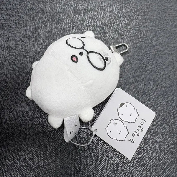 [BUNJANG] 8cm Sleeping Cat Plush Keychain / (새상품 8cm) 눈멍냥이 안경잽이 눈멍이 인형 키링
