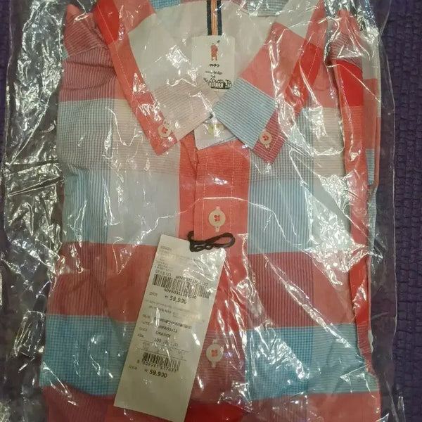 [BUNJANG] Mind Bridge Men's Long Sleeve Checkered Shirt - Size 100 / 남성 긴팔 체크남방 100 새것