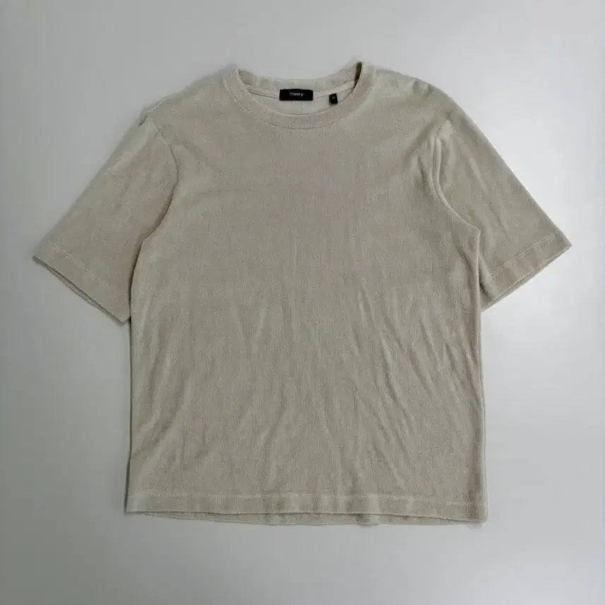 [BUNJANG] Theory Terry Round Short-Sleeve T-Shirt Beige / [정품] 띠어리 테리 라운드 반팔 티셔츠 베이지