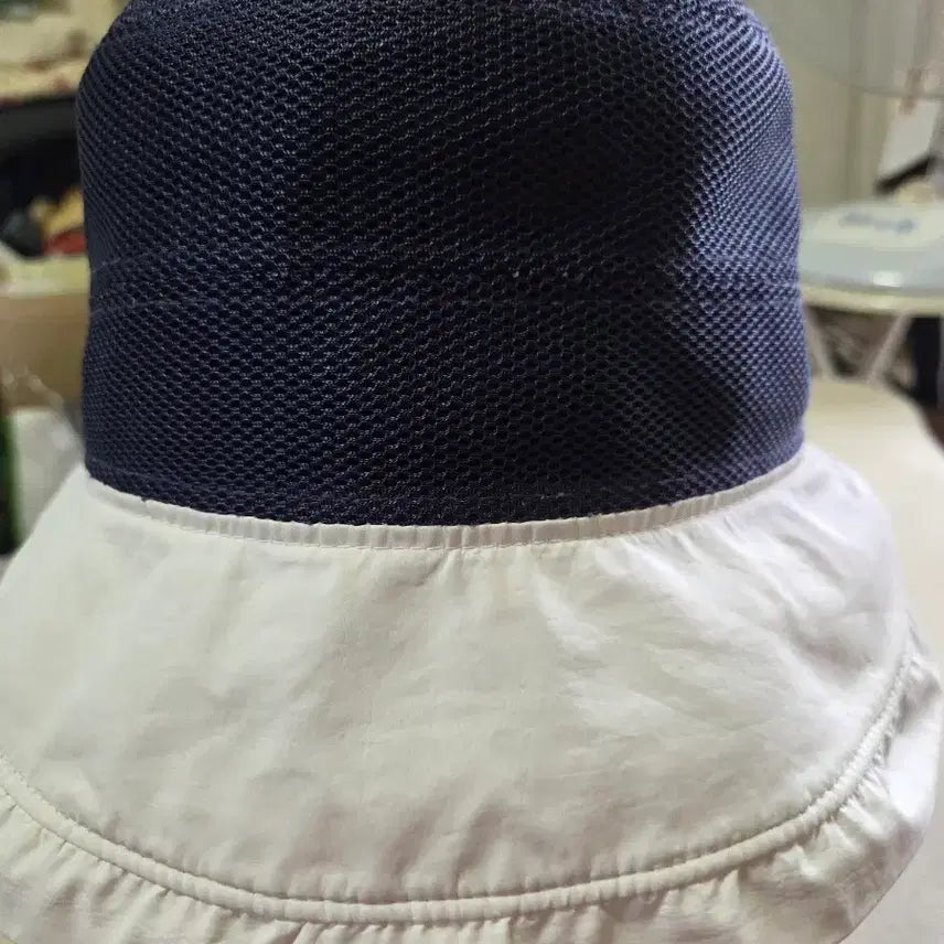 [BUNJANG] Mesh Bucket Hat Navy/White / 메쉬 벙거지 모자 네이비/화이트