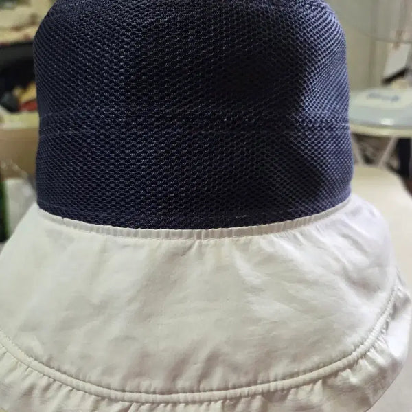[BUNJANG] Mesh Bucket Hat Navy/White / 메쉬 벙거지 모자 네이비/화이트