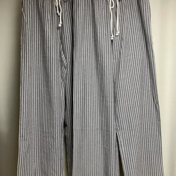 [BUNJANG] Cotton Stripe Banding Pants Resort Pajama Pants / 코튼 스트라이프 밴딩팬츠 리조트팬츠 파자마팬츠
