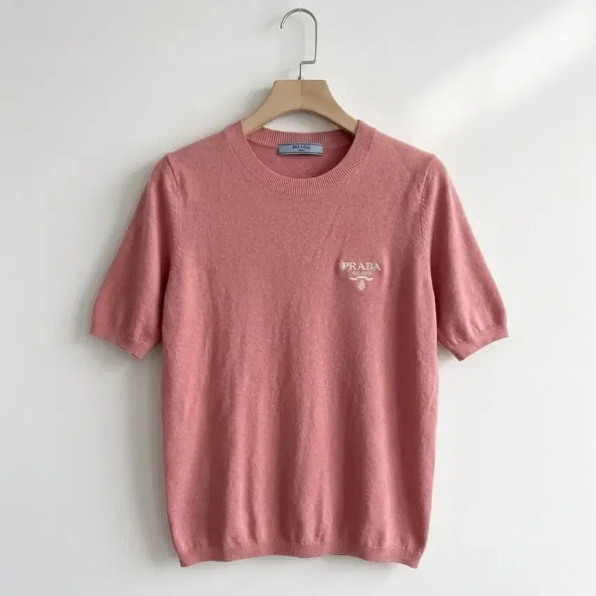 [BUNJANG] F/R Logo Short Sleeve Knit T-Shirt / 프 여자 반팔니트 여름니트 새제품 티셔츠
