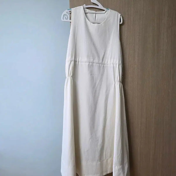 [BUNJANG] Ivory Sleeveless Long Dress / 아이보리 민소매 롱 원피스 (F)/ 아이보리 화이트 원피스