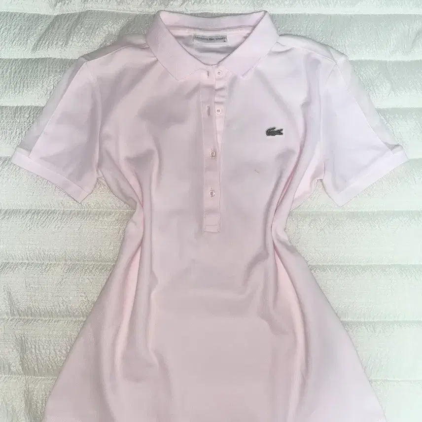 [BUNJANG] Lacoste Short-Sleeve PK Collar T-Shirt Pink / 라코스테 반팔 pk 카라티 핑크 stc빈티지 진리빈티지 베이비베어