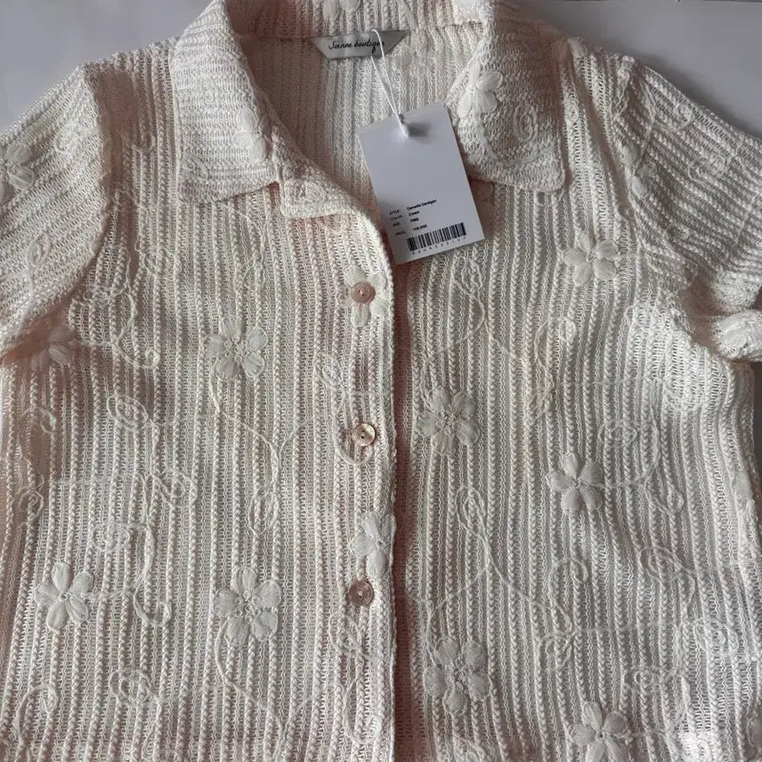 [BUNJANG] Sienne Camellia Cardigan Cream / 택새상품)시엔느 Camellia Cardigan_Cream 카멜리아가디건