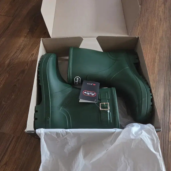 [BUNJANG] Men's Green Rubber Boots Size 280-285 / 새상품   남성 장화