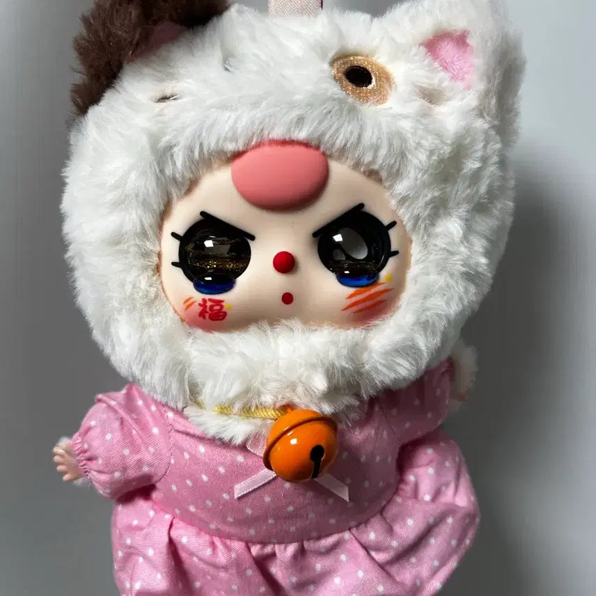 [BUNJANG] Baby3 100% Cat Doll Keychain / 베이비쓰리 100% 고양이 예쁜눈 금펄물눈 복고양이 인형 키링