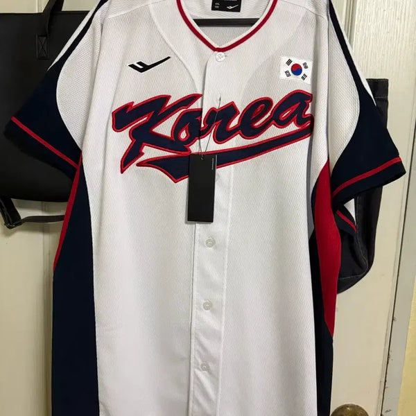 [BUNJANG] KBO National Team Home Nomaking Tack-Chae Jersey (Size 120) - New / 야구 국가대표 홈 노마킹 택채 새상품 (120 사이즈) 2벌 판매