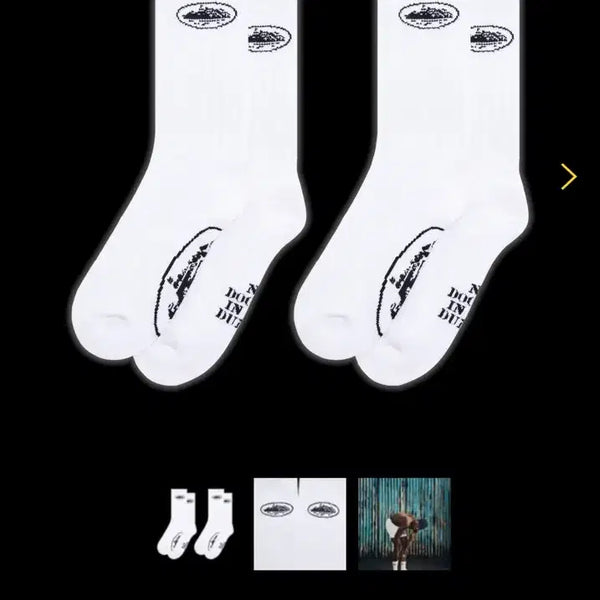 [BUNJANG] Corteiz Alcatraz White Socks 2-Pack / Corteiz 코르테이즈 알카트라즈 화이트 양말 삭스 2팩
