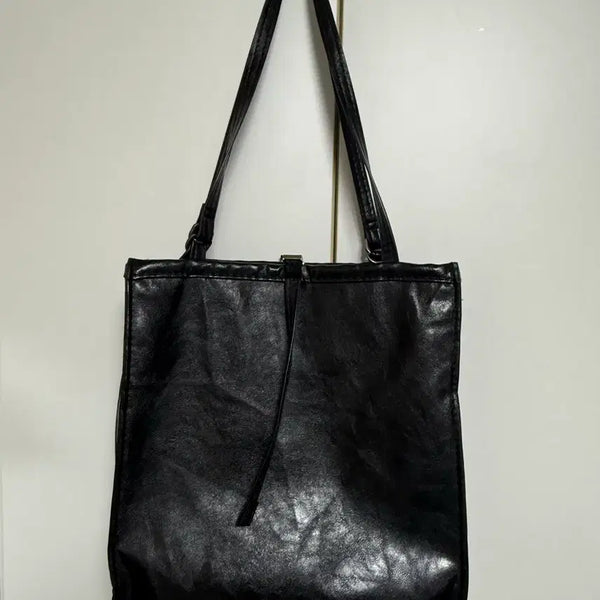 [BUNJANG] ZARA Wrinkle Effect Rock Shopper Bag / ZARA 자라 링클 이펙트 락 쇼퍼백 / 블