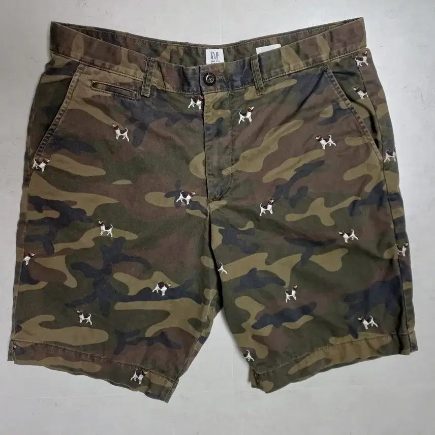 [BUNJANG] Gap Men's Camo Cotton Shorts (Size 33) / 남성 갭 카모 면반바지 (34)