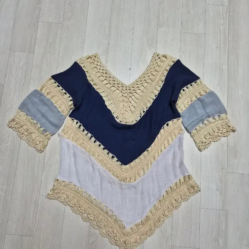 [BUNJANG] Patchwork Short-Sleeve T-Shirt / 패치워크 반팔 티셔츠