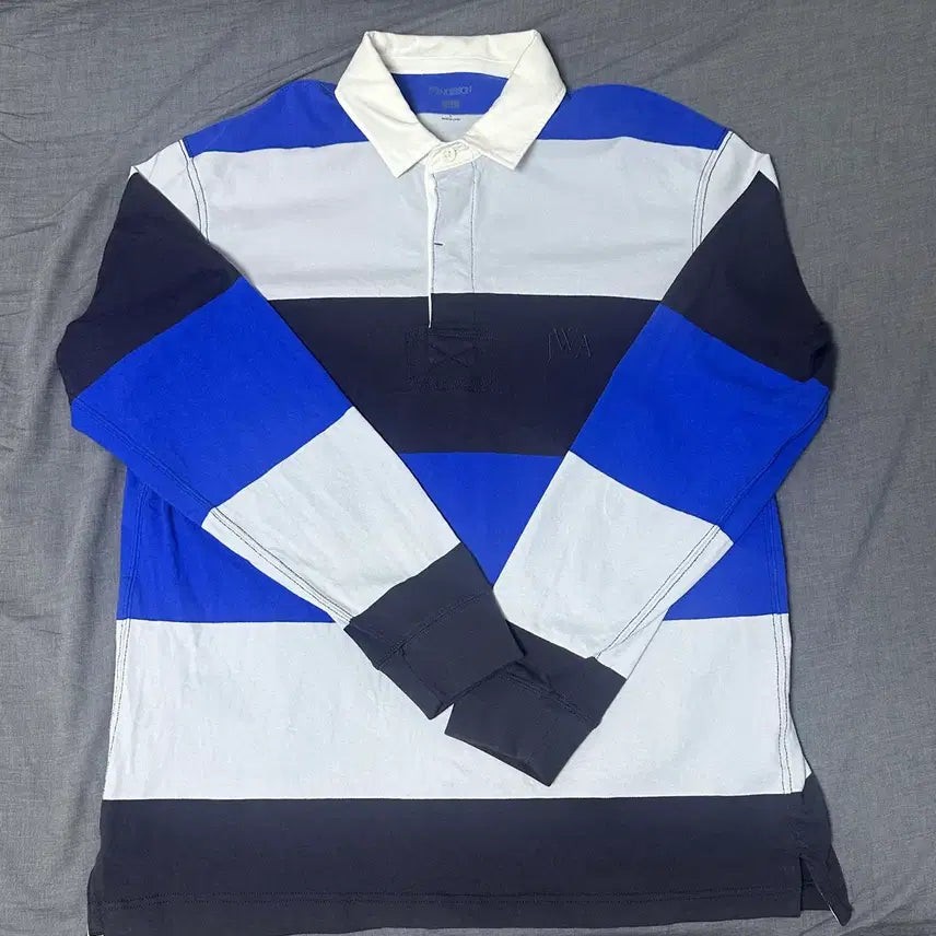 [BUNJANG] Uniqlo JW Anderson Oversized Rugby Stripe Polo Shirt / 유니클로 JW앤더슨 오버사이즈 러거 스트라이프 폴로 셔츠