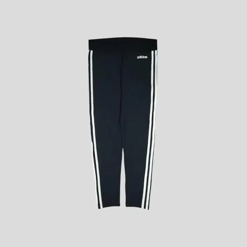 [BUNJANG] Adidas Pigment Spellout Logo Tricolor Banding Cotton Blend Leggings Tights L(74) / 아디다스 피그먼트 블랙 화이트 배색 스펠아웃 로고 삼선 밴딩 코튼블렌드 레깅스 타이즈 L(74)