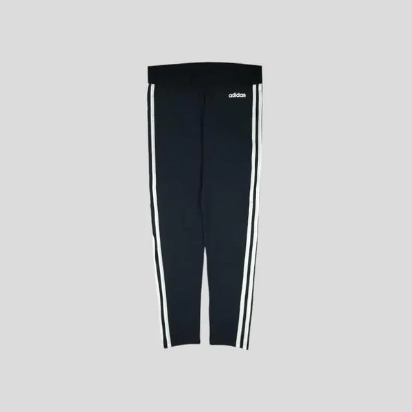 [BUNJANG] Adidas Pigment Spellout Logo Tricolor Banding Cotton Blend Leggings Tights L(74) / 아디다스 피그먼트 블랙 화이트 배색 스펠아웃 로고 삼선 밴딩 코튼블렌드 레깅스 타이즈 L(74)