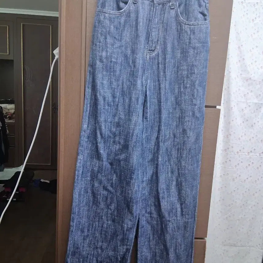 [BUNJANG] Wide Leg Jeans - Blue (XS) / 청바지 와이드 팬츠 블루(XS)