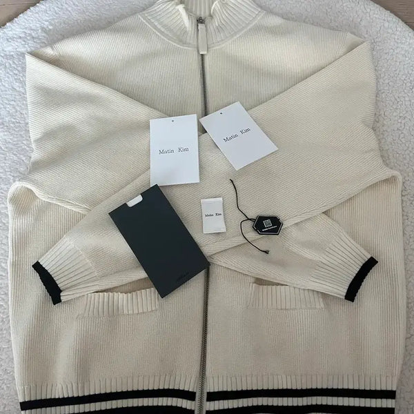 [BUNJANG] Matinkim Knit Zip-Up L Size / 새상품급 마뗑킴 니트집업 L사이즈 판매합니다