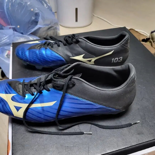 [BUNJANG] Mizuno Football Boots Size 285mm Blue/Black / 미즈노 축구화 285mm 블루/블랙 상태좋음