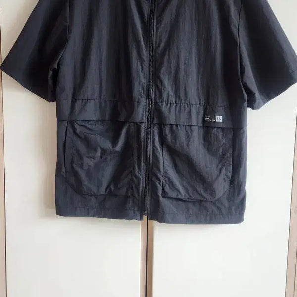 [BUNJANG] Nylon Zip-Up Short Sleeve Shirt / 나일론반팔