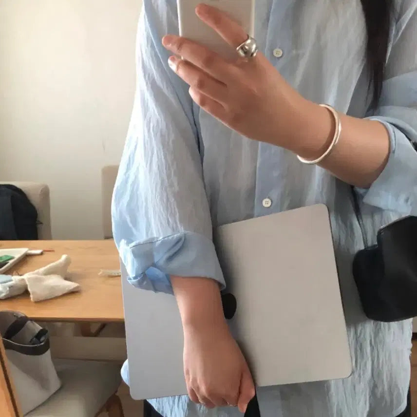 [BUNJANG] Lemondillbutter Galchi Shirt Blue / 레몬딜버터 갈치셔츠 블루 | 레딜버 lemondillbutter