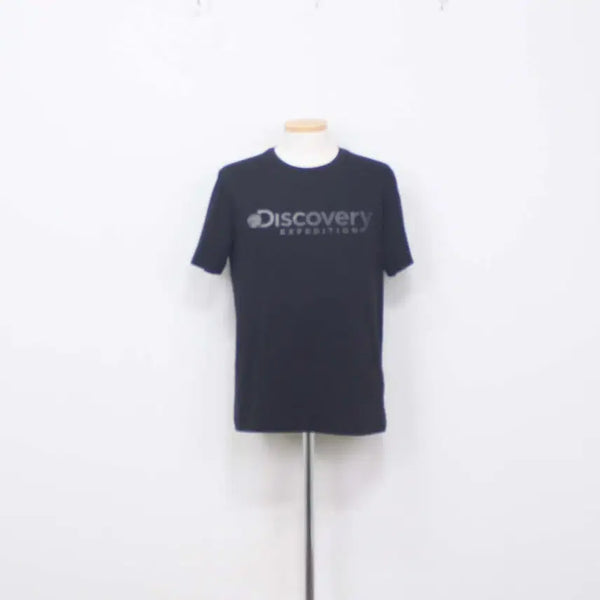 [BUNJANG] Discovery Men's Round Neck Short Sleeve T-Shirt Black / [정품] 디스커버리 남성 라운드 반팔 티셔츠 95사이즈 정인샵