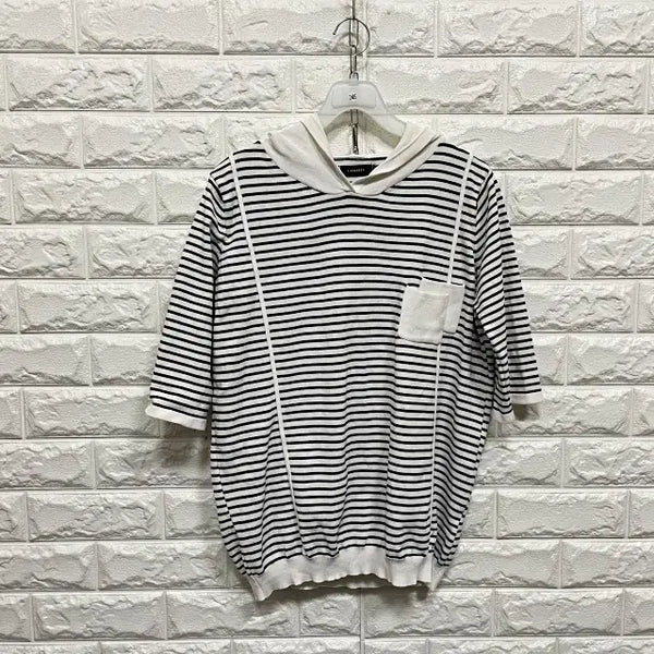 [BUNJANG] Hooded Short-Sleeve T-Shirt / 2485) 후드 반팔티셔츠