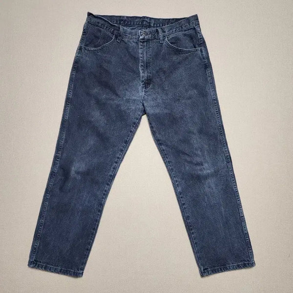 [BUNJANG] Rustler Black Denim Pants 2000s Straight Fit USA Fabric Mexico Made / 2000s RUSTLER 블랙 데님 팬츠 USA FABRIC 멕시코산