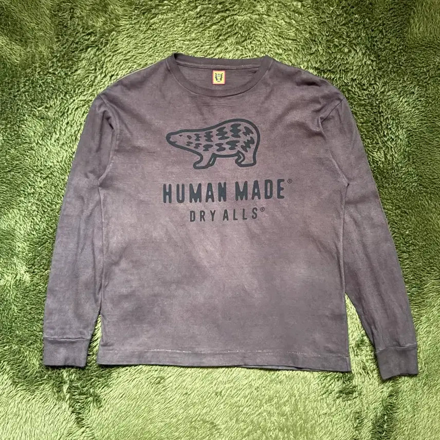 [BUNJANG] Human Made Polar Bear Hand-Dyed Soft Touch Cotton Long Sleeve / [S] 휴먼메이드 폴라 베어 핸드 다잉 소프트 터치 코튼 롱슬리브