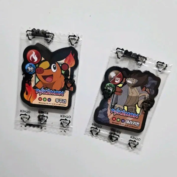 [BUNJANG] Pokemon Monster Cookie Magnet - Ttukkuri & Terrakion (Sealed) / 미개봉) 포켓몬 몬스터쿠키 마그넷 _ 뚜꾸리 테라키온