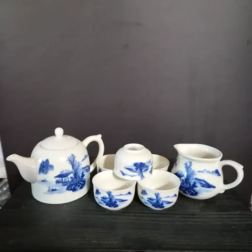 [BUNJANG] Celadon Tea Set with Cups / 다관세트 (k-358)