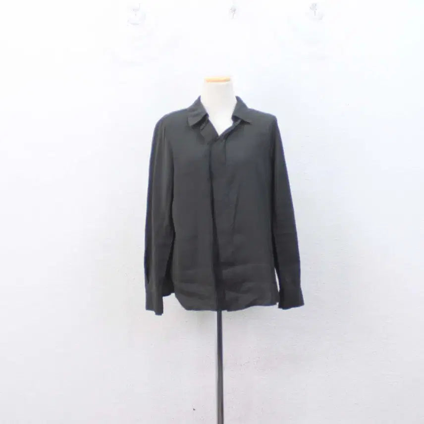[BUNJANG] SHESMISS Women's Dark Green Blouse Shirt Size 66 / [정품] 쉬즈미스 여성 블라우스 셔츠 신상 66사이즈 정인샵
