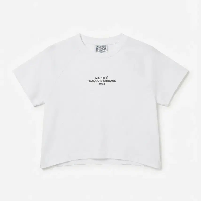 [BUNJANG] Marithe Francois Girbaud White Cropped T-Shirt S / 마리떼 프랑소와 저버 화이트 크롭 반팔티 S