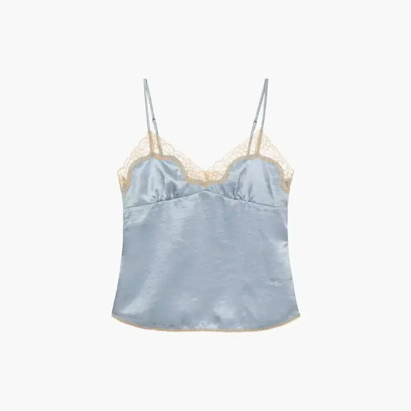 [BUNJANG] Magishwood Lace Sleeveless Top Sky Blue / 새상품) 마지셔우드 레이스 슬리브리스 탑 스카이블루