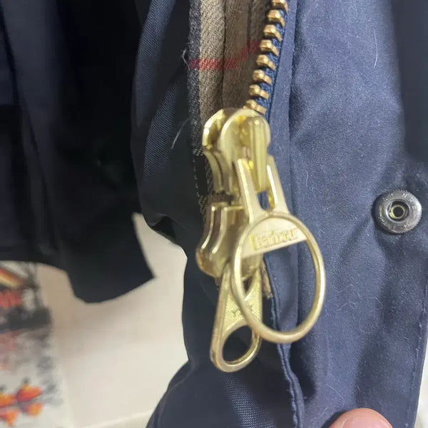 [BUNJANG] Barbour Bedale Navy Waxed Jacket Size 36 / 바버 비데일 36 사이즈