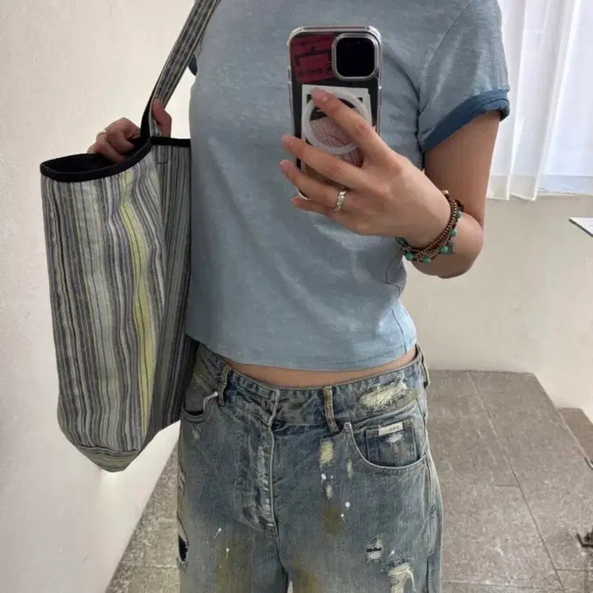[BUNJANG] Sunday Ceremony Dyed Slub T-Shirt / 새상품) 선데이세레머니  다이드 슬럽 티 / 정가: 9.9.만