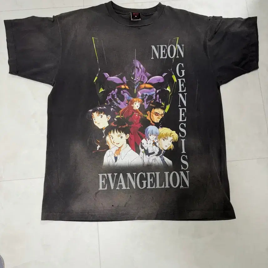[BUNJANG] Saint Michael x Evangelion Neon Genesis Evangelion Collaboration T-Shirt XL / 세인트미카엘 에반게리온 네온 티셔츠 XL