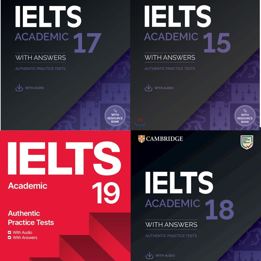[BUNJANG] Cambridge IELTS Academic 15, 17, 18, 19 Set / [네고 가능] 아이엘츠 캠브리지 아카데믹 15 17 18 19 새책