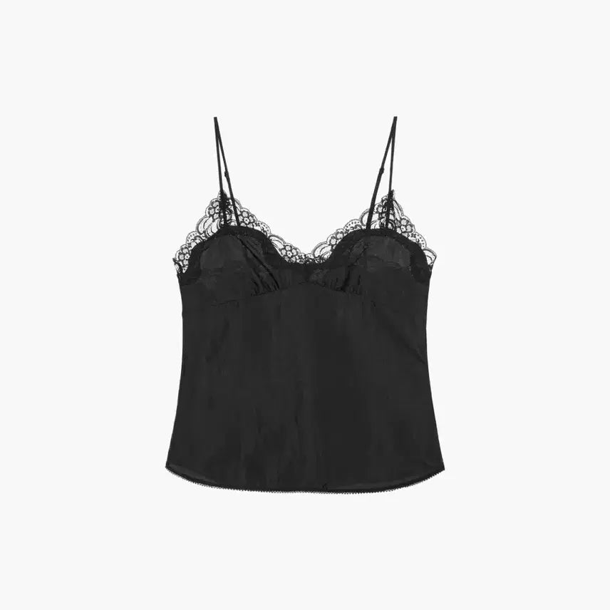 [BUNJANG] Magie Sherwood Lace Sleeveless Top Black / 새상품) 마지셔우드 레이스 슬리브리스 탑 블랙
