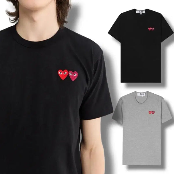 [BUNJANG] Comme des Garçons Double Wappen T-Shirt / [무료배송]꼼데가르송 더블와펜 반팔 티셔츠 남녀공용