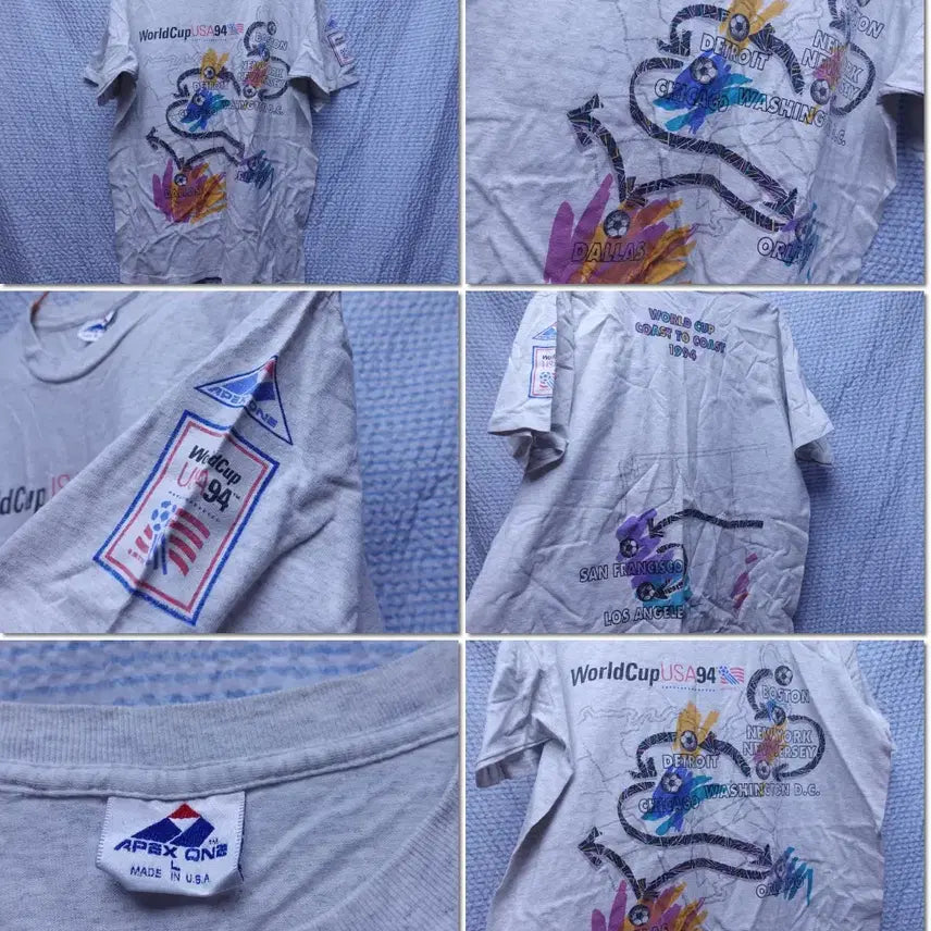 [BUNJANG] 1994 USA World Cup Commemorative T-Shirt / 94년 미국월드컵 기념 반팔티/반팔라운드티/국대축구/7106
