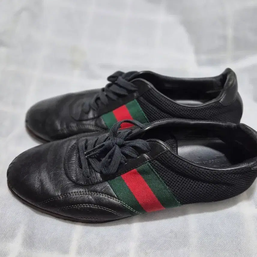 [BUNJANG] Gucci Black Leather Sneakers / 구찌 블랙 스니커즈 정품