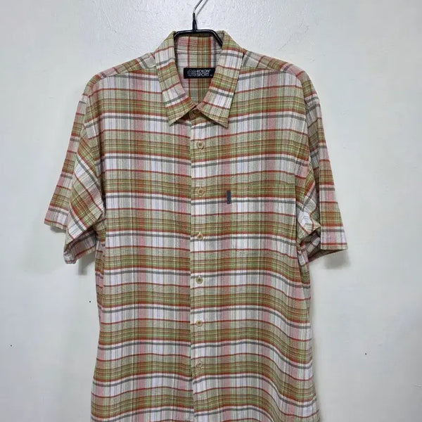 [BUNJANG] Kolon Sport Checked Short Sleeve Shirt / 코오롱스포츠  체크 반팔 셔츠.260707