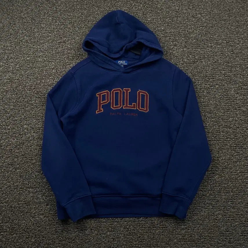 [BUNJANG] Polo Ralph Lauren Spellout Navy Hoodie / 폴로 랄프로렌 스펠아웃 네이비 후드티