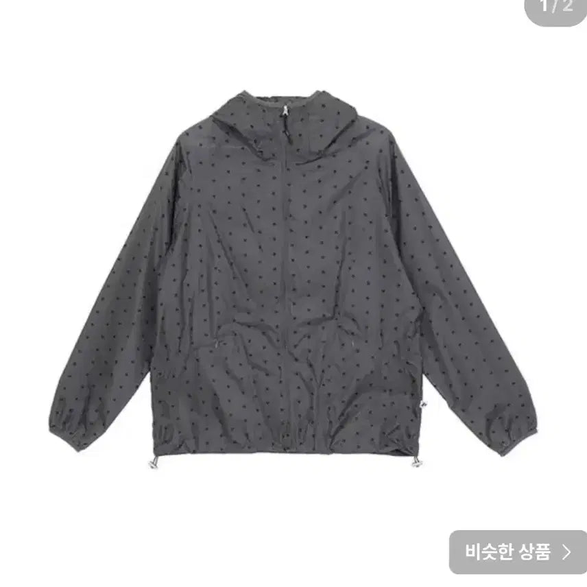 [BUNJANG] PRTN Sheer Hoodie Windbreaker Jacket Dot Pattern / PRTN시어 후디 윈드 브레이커 재킷 도트