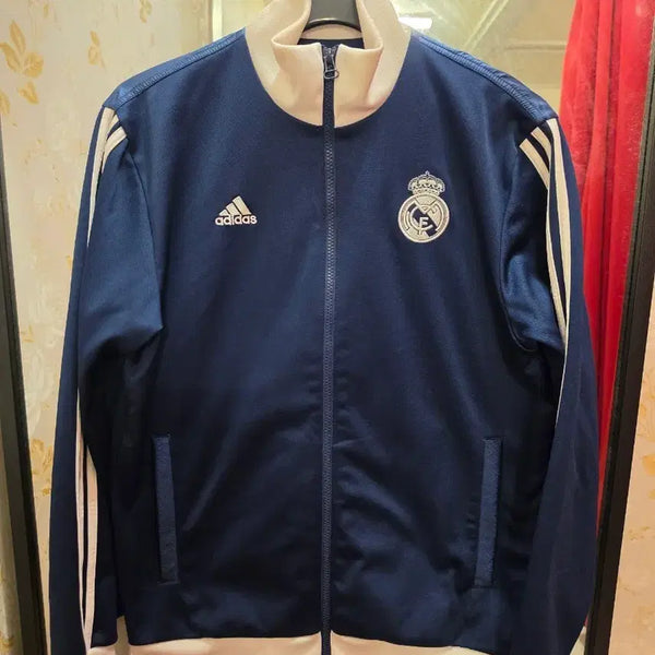 [BUNJANG] Adidas x Real Madrid Old School Color Block Track Top Jersey / 7/64 14s 아디다스 x 레알 마드리드 올드스쿨 배색 트랙탑 져지