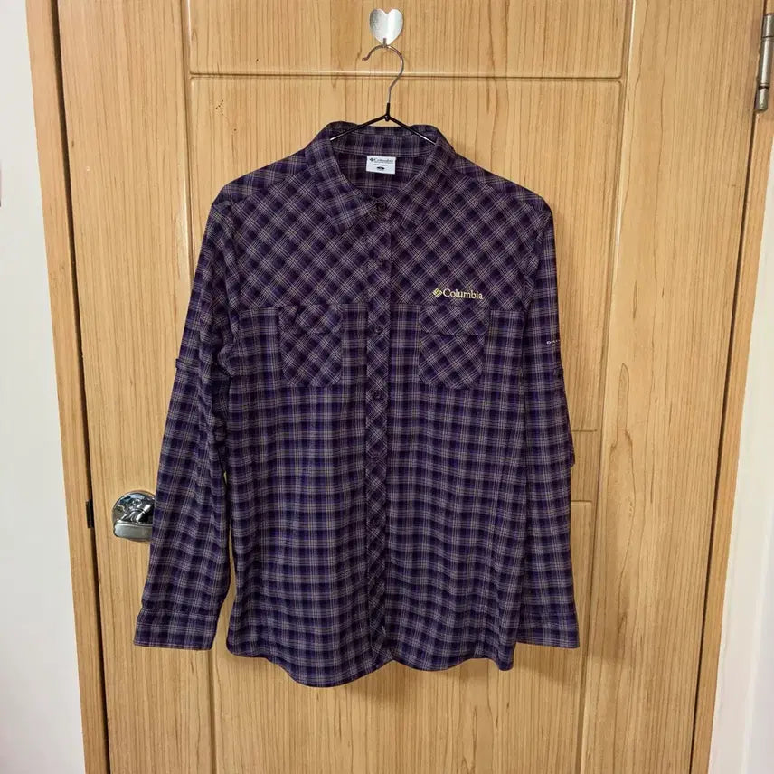 [BUNJANG] Columbia Men's Purple Check Pattern Shirt / Sale 5