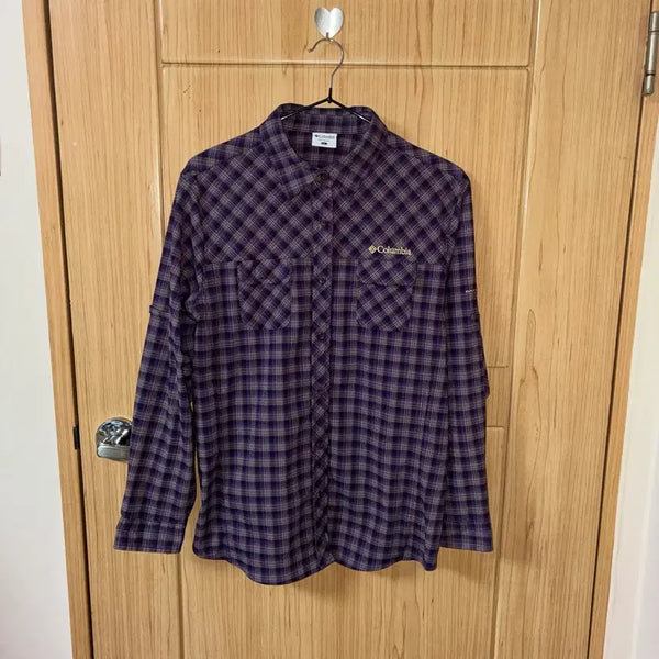 [BUNJANG] Columbia Men's Purple Check Pattern Shirt / Sale 5