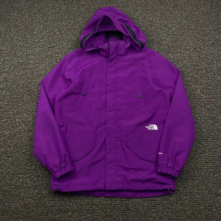 [BUNJANG] The North Face Embroidered Logo Purple Windbreaker Jacket / 노스페이스 자수로고 퍼플 바람막이 자켓