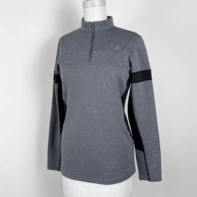 [BUNJANG] The North Face Gray Half-Zip Long Sleeve Hiking Top (M / 90) / 노스페이스/상태굿 하프집업 등산 긴팔 티 M 90/라덴